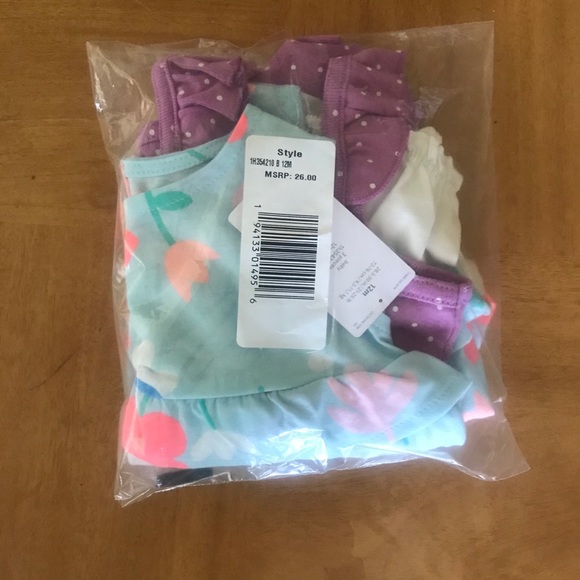 Carter’s NWT 12 Months Girls outfit Fun Floral - Picture 7 of 7